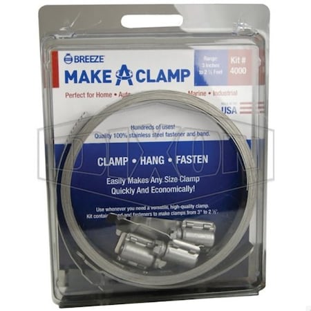 Dixon Worm Gear Make-A-Clamp Kit, SS, Domestic 4000